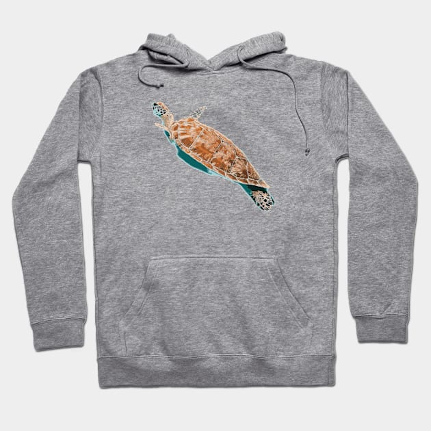 SEA TURTLE BEAUTIFUL DRAWING Hoodie by ONSTROPHE DESIGNS